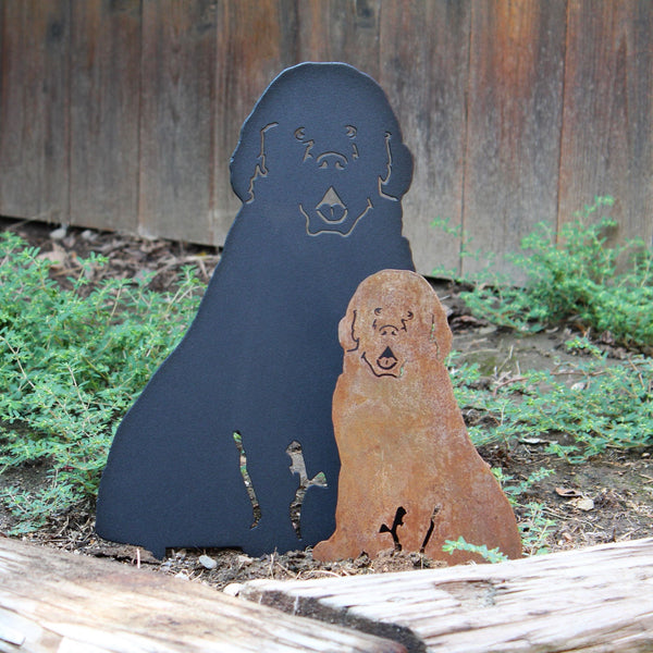Newfoundland Corten steel dog silhouette – My Metal Rescue