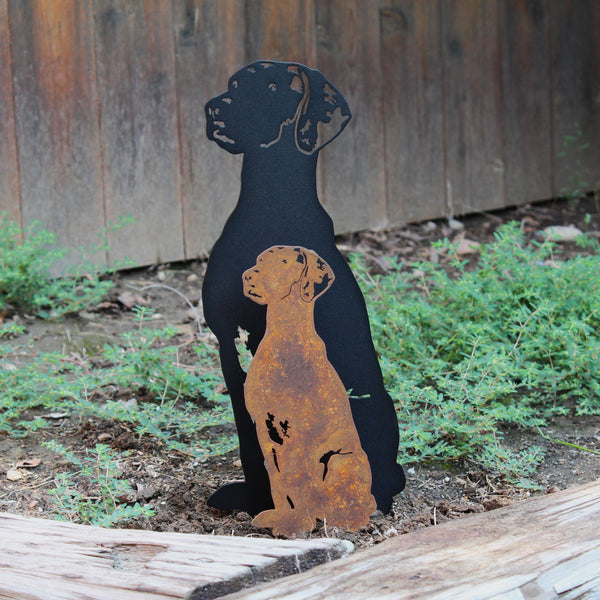Rhodesian Ridgeback Corten steel dog silhouette – My Metal Rescue