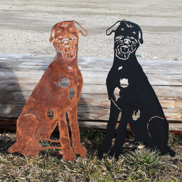 Irish Wolfhound Corten steel dog silhouette – My Metal Rescue