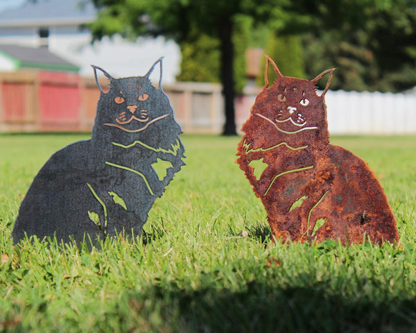 Maine Coon Corten steel dog silhouette – My Metal Rescue