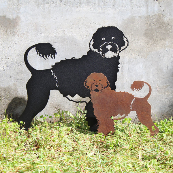 Portuguese Water Dog Corten steel dog silhouette – My Metal Rescue