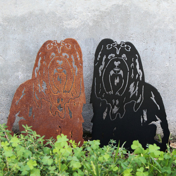 Lhasa Apso Corten steel dog silhouette – My Metal Rescue