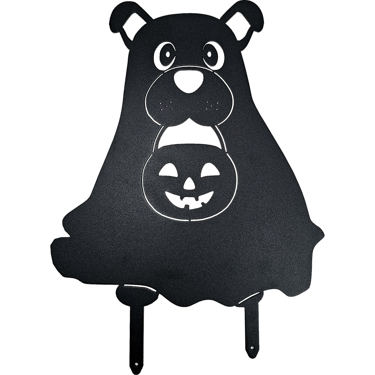 Ghost Dog – matte black steel Halloween silhouette by My Metal Rescue