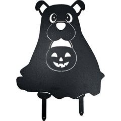 Ghost Dog – matte black steel Halloween silhouette by My Metal Rescue