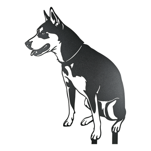 Example custom pet silhouette cut from Corten steel – My Metal Rescue