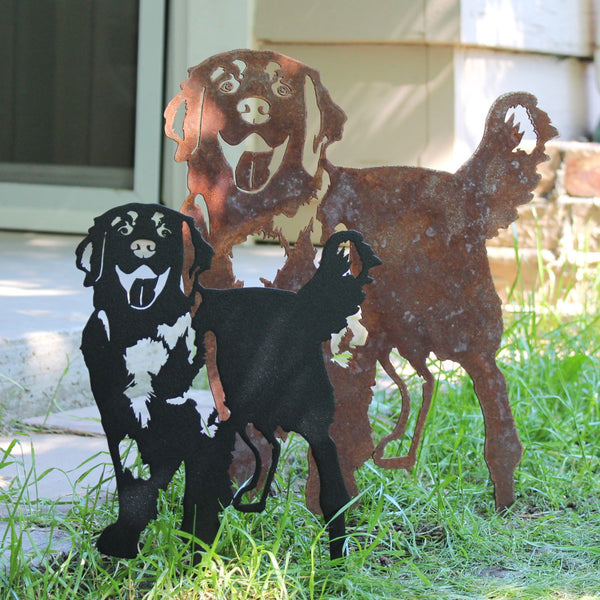 Hovawart Corten steel dog silhouette – My Metal Rescue