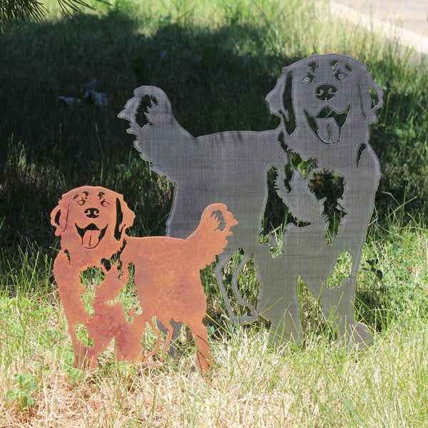 Hovawart Corten steel dog silhouette – My Metal Rescue