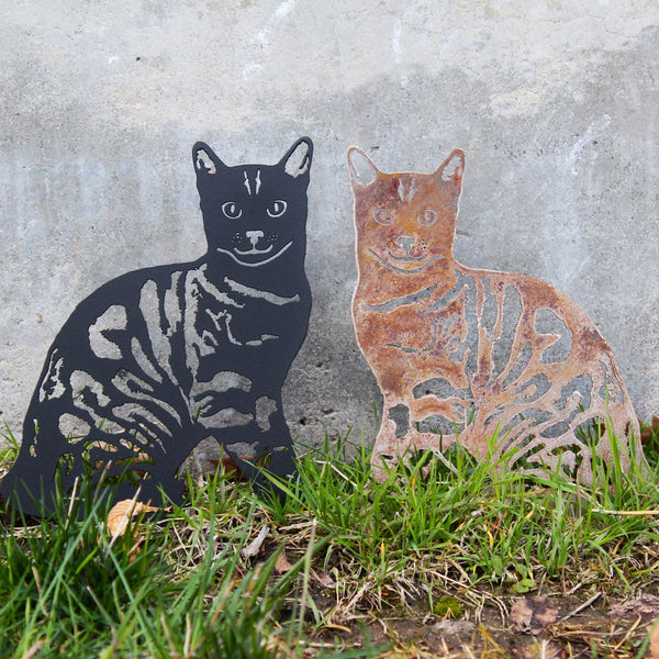 Bengal Corten steel dog silhouette – My Metal Rescue
