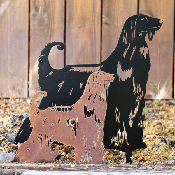 Afghan Hound Corten steel dog silhouette – My Metal Rescue