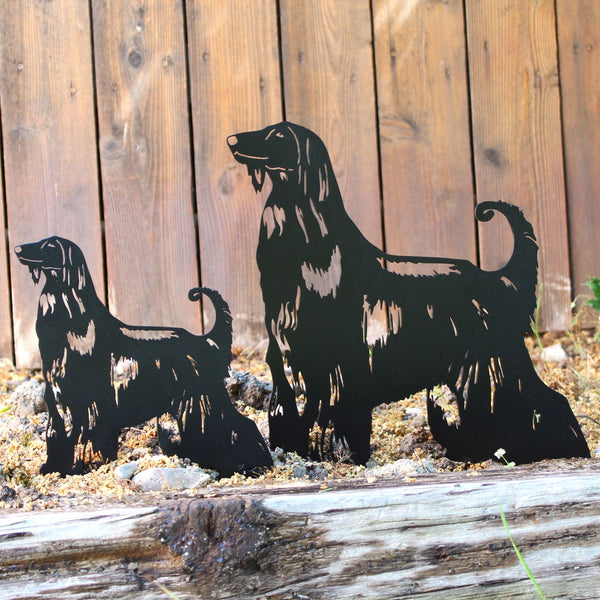 Afghan Hound Corten steel dog silhouette, matte black finish – My Metal Rescue