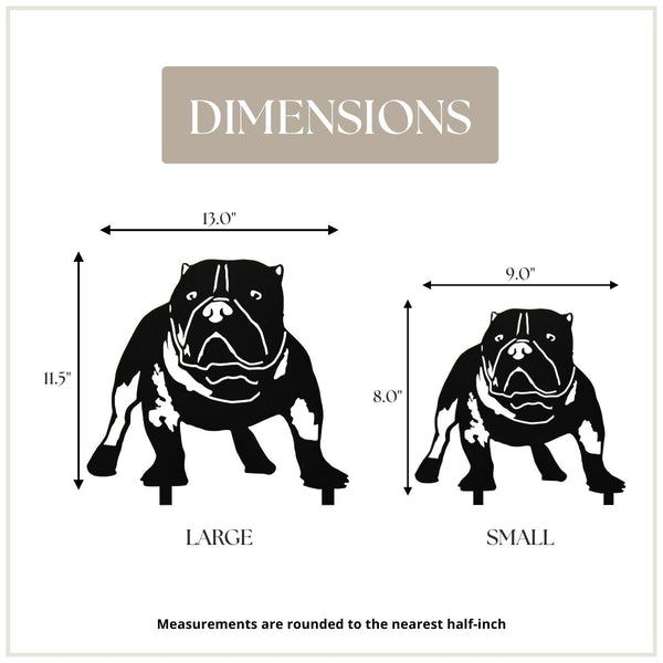 American Bully Corten steel dog silhouette, matte black finish – My Metal Rescue