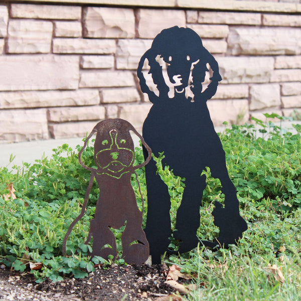 Cockapoo Corten steel dog silhouette – My Metal Rescue