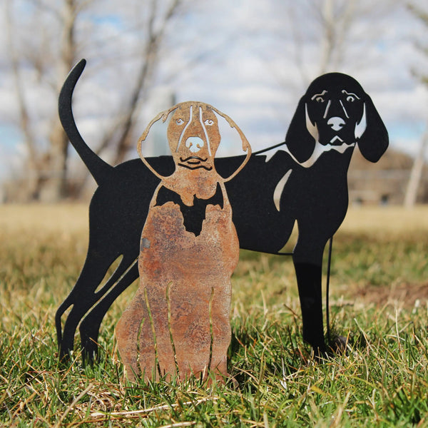Redbone Coonhound Corten steel dog silhouette – My Metal Rescue