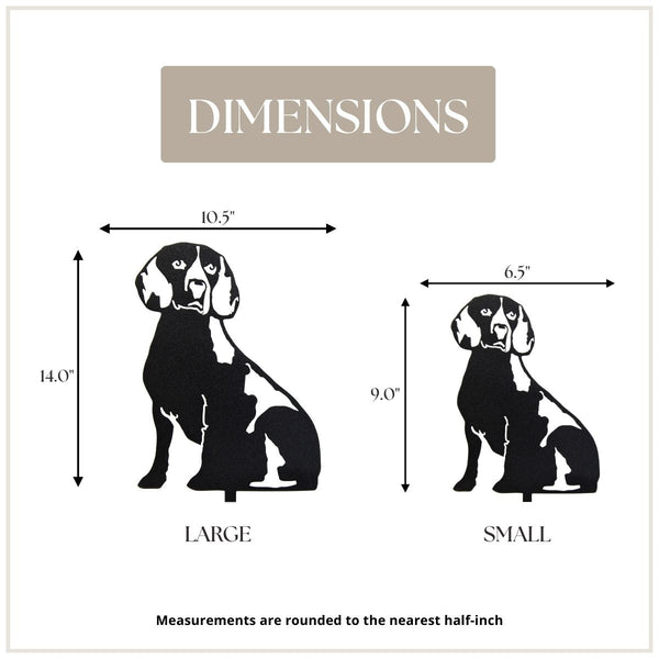 Beagle Corten steel dog silhouette, matte black finish – My Metal Rescue