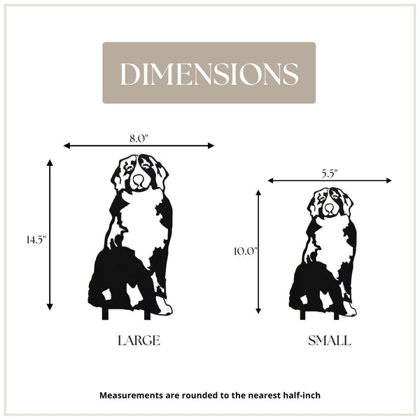 Swiss Mountain Dog Corten steel dog silhouette, matte black finish – My Metal Rescue