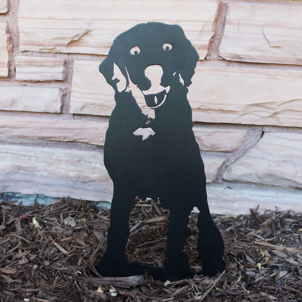 Labrador Retriever Metal Art Handcrafted Dog Décor Corten steel dog silhouette, matte black finish – My Metal Rescue
