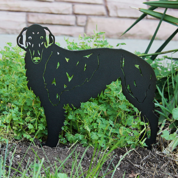 Borzoi Corten steel dog silhouette, matte black finish – My Metal Rescue