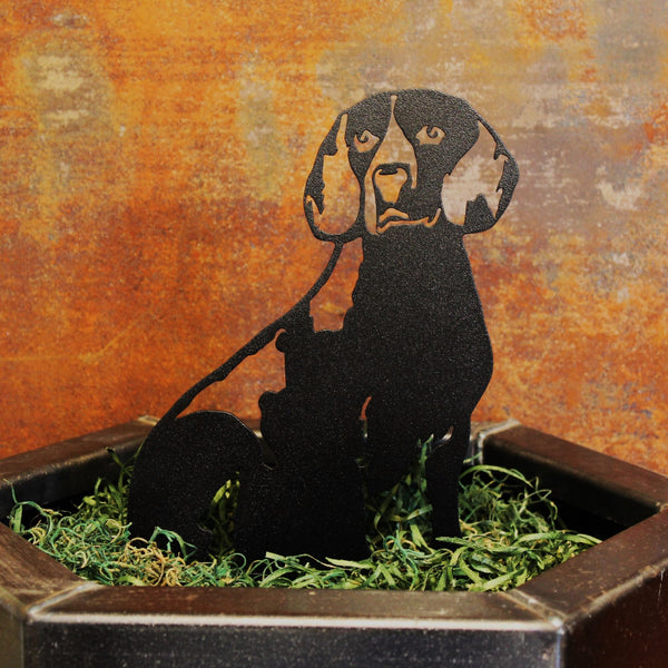 Beagle Corten steel dog silhouette, matte black finish – My Metal Rescue