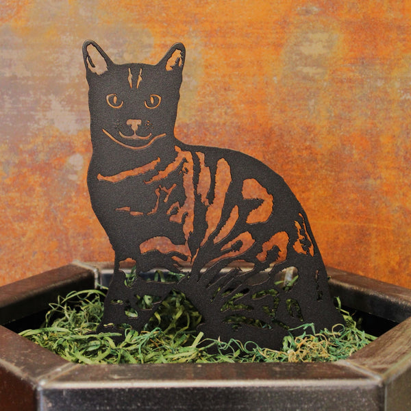 Bengal Corten steel dog silhouette, matte black finish – My Metal Rescue