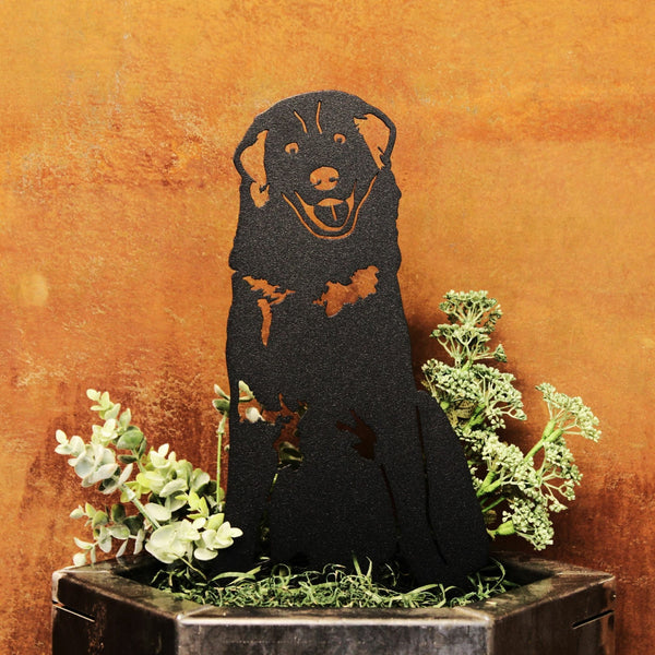 Great Pyrenees Corten steel dog silhouette, matte black finish – My Metal Rescue