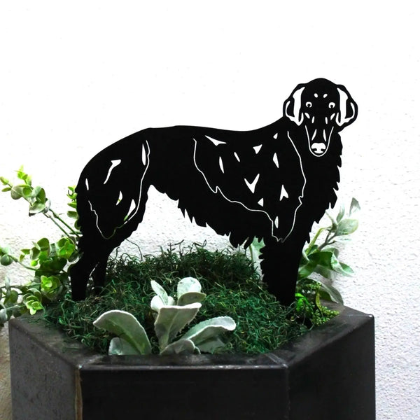 Borzoi Corten steel dog silhouette, matte black finish – My Metal Rescue