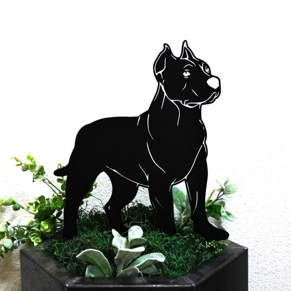 Dogo Argentino Corten steel dog silhouette, matte black finish – My Metal Rescue
