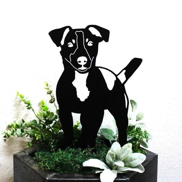 Jack Russell Terrier Corten steel dog silhouette, matte black finish – My Metal Rescue