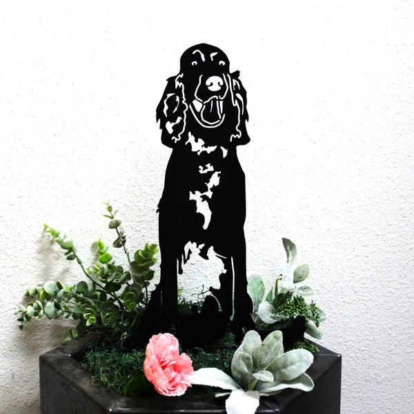 Irish Setter Corten steel dog silhouette, matte black finish – My Metal Rescue