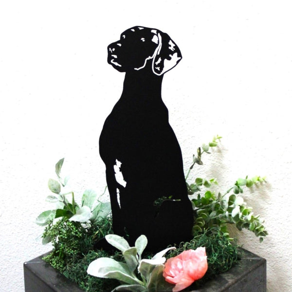 Vizsla Corten steel dog silhouette, matte black finish – My Metal Rescue