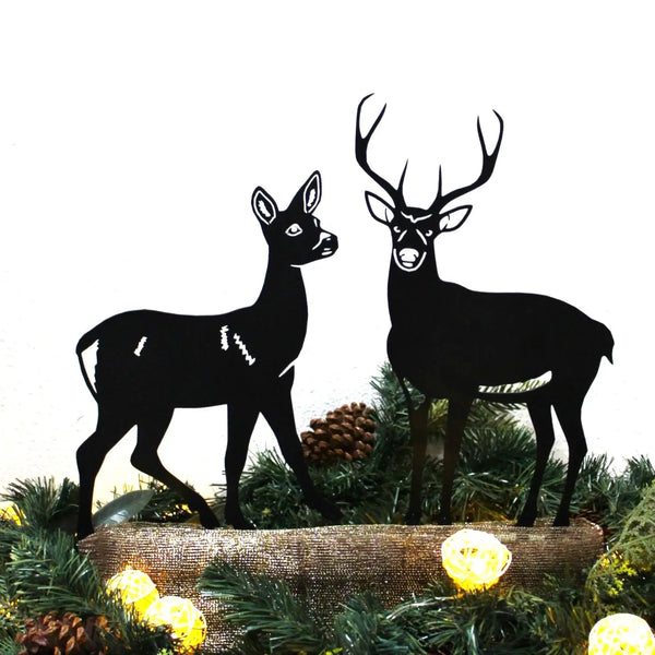 Deer Doe Corten steel dog silhouette, matte black finish – My Metal Rescue