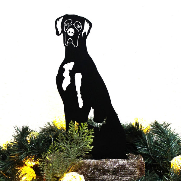Great Dane Corten steel dog silhouette, matte black finish – My Metal Rescue
