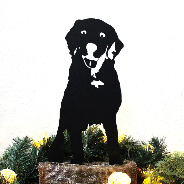 Labrador Retriever Metal Art Handcrafted Dog Décor Corten steel dog silhouette, matte black finish – My Metal Rescue