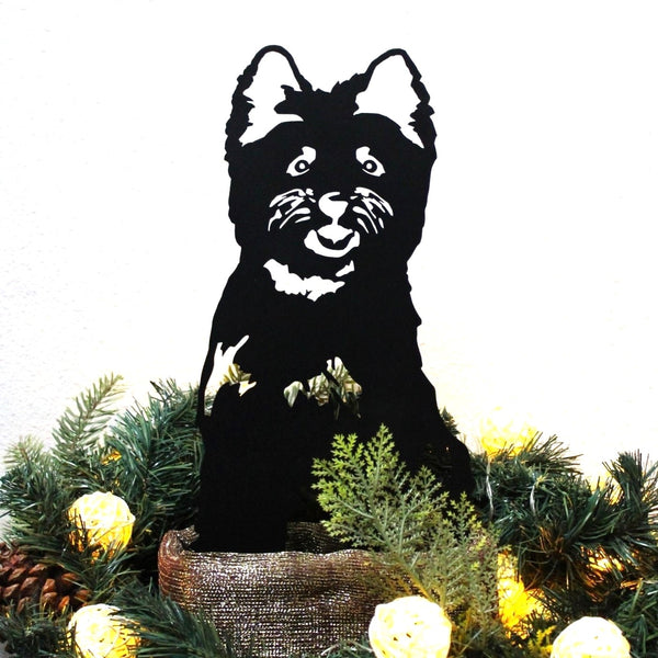 West Highland White Terrier Corten steel dog silhouette, matte black finish – My Metal Rescue