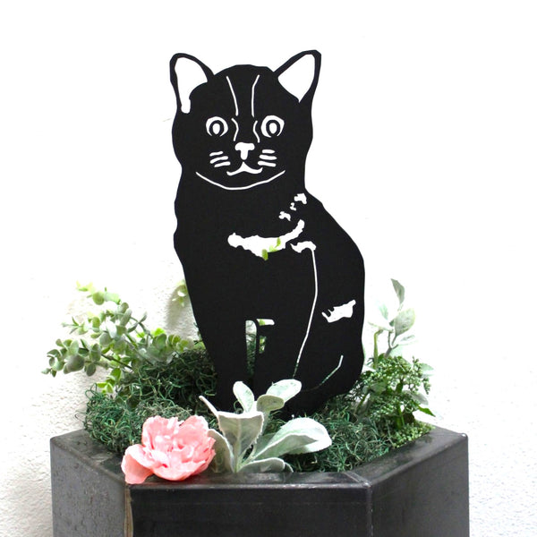 Burmese Corten steel dog silhouette, matte black finish – My Metal Rescue