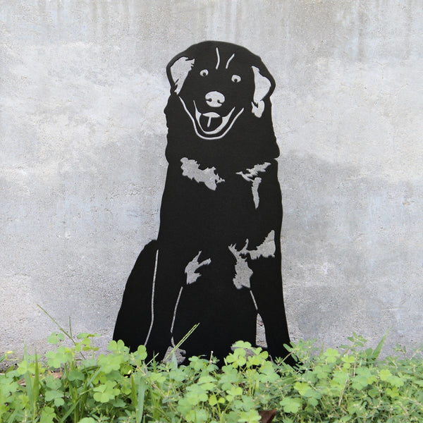 Great Pyrenees Corten steel dog silhouette, matte black finish – My Metal Rescue