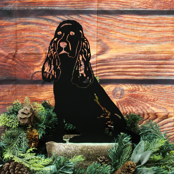 Cocker Spaniel Corten steel dog silhouette, matte black finish – My Metal Rescue