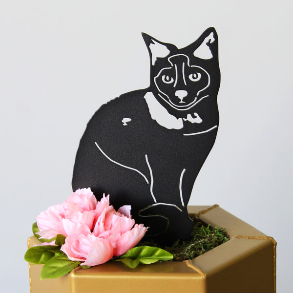 Birman Corten steel dog silhouette, matte black finish – My Metal Rescue