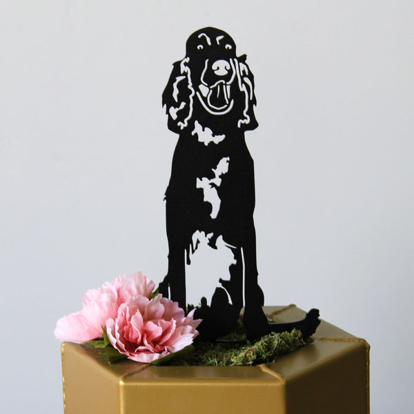 Irish Setter Corten steel dog silhouette, matte black finish – My Metal Rescue