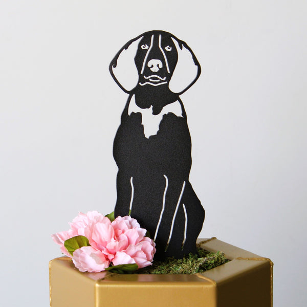 American English Coonhound Corten steel dog silhouette, matte black finish – My Metal Rescue