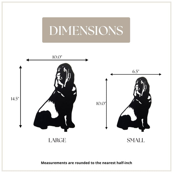 Bloodhound Corten steel dog silhouette, matte black finish – My Metal Rescue