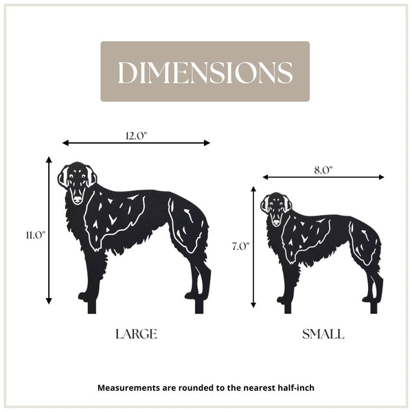 Silken Windhound Corten steel dog silhouette, matte black finish – My Metal Rescue