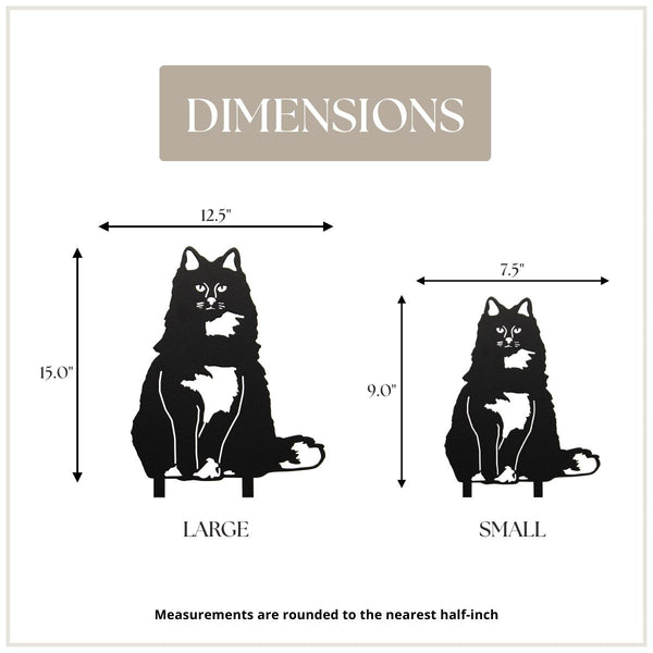 British Longhair Corten steel dog silhouette, matte black finish – My Metal Rescue