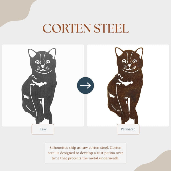 Burmese Corten steel dog silhouette – My Metal Rescue