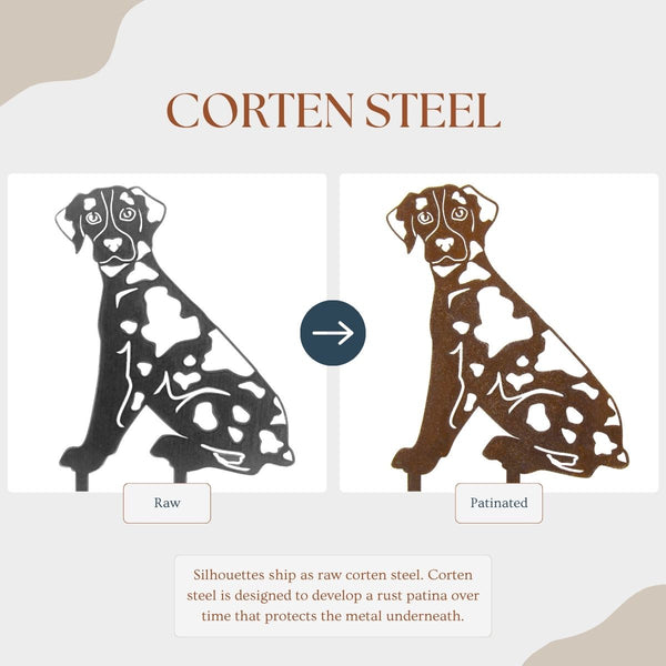 Catahoula Leopard Dog Corten steel dog silhouette – My Metal Rescue