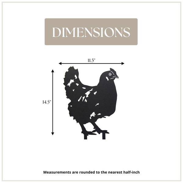 Chicken Corten steel dog silhouette, matte black finish – My Metal Rescue