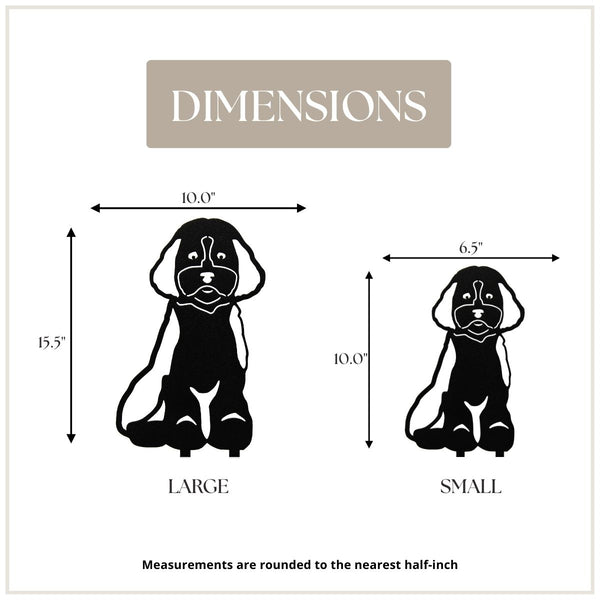 Cavapoo Corten steel dog silhouette, matte black finish – My Metal Rescue