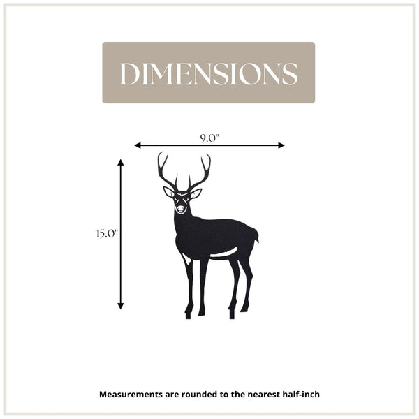 Deer Buck Corten steel dog silhouette, matte black finish – My Metal Rescue
