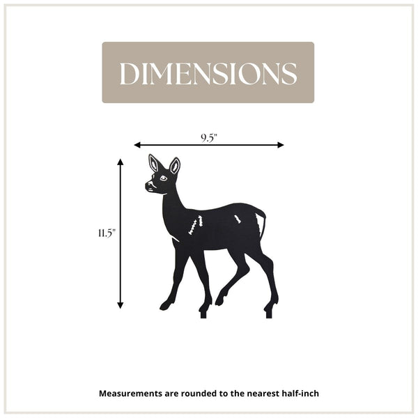 Deer Doe Corten steel dog silhouette, matte black finish – My Metal Rescue