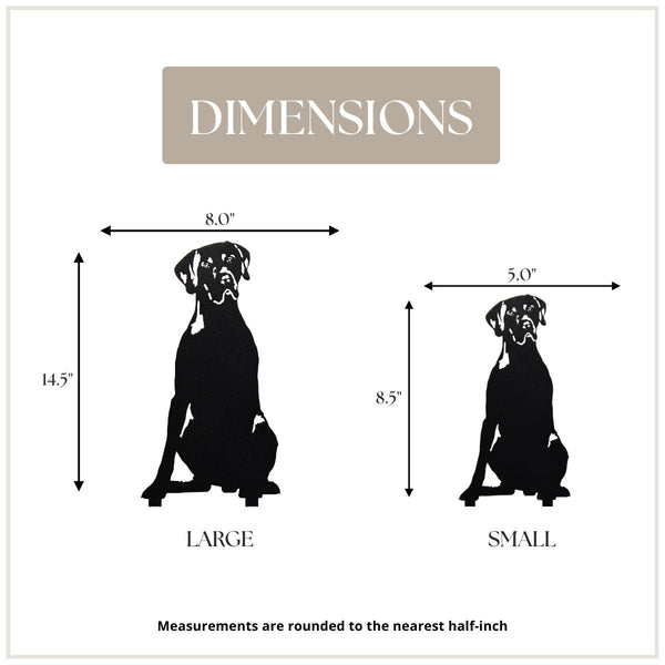 German Shorthaired Pointer Corten steel dog silhouette, matte black finish – My Metal Rescue