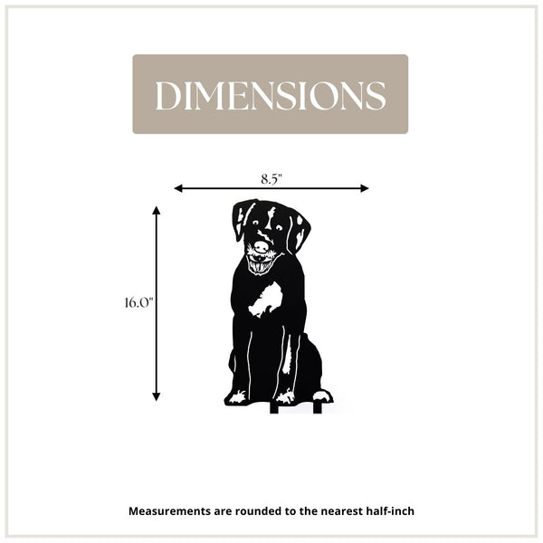 Wirehaired Pointing Griffon Corten steel dog silhouette, matte black finish – My Metal Rescue